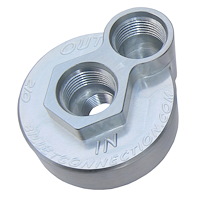 210 Dodge & Ford Block Adapter Kit, #12 Threaded Ports, Replaces 3/4 in.-16 TPI Disposable Filter, w/ Viton O-Ring