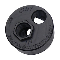 226-B Late GM LS Oil Filter Black-Out Block Adapter Kit, #10 Threaded Ports, Replaces 22 mm x 1.5 mm TPI Disposable Filter