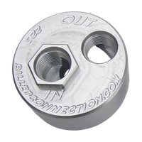 226 Late GM LS Oil Filter Block Adapter Kit, #10 Threaded Ports, Replaces 22 mm x 1.5 mm  TPI Disposable Filter, Viton O-Ring