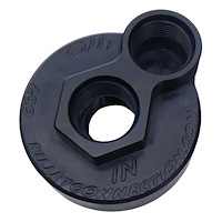 230-B Cummins Diesel Black-Out Block Adapter Kit, #12 Threaded Ports, Replaces 1.0 in.-16 TPI Disposable Filter, w/ Viton O-Ring