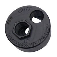 234-B Subaru/Mitsubishi/Mazda Black-Out Adaptor Kit, #10 Threaded Ports, Replaces 20 mm x 1.5 mm TPI Disposable Filter
