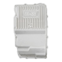 70401 Cast Aluminum Hi-Tek Deep Transmission Pan Fits Select GM Trucks [10L80] Natural