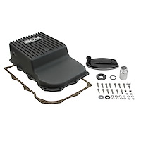 Cast Aluminum Deep Transmission Pan Fits Select Ram 1500, 2500, 3500 Trucks w/ZF 845RE, 850RE, 8HP70, 8HP75 Trans [Black]