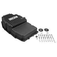 Cast Aluminum Deep Transmission Pan for GM 8L90E Transmission [Black Finish]