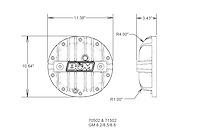 71502 Hi-Tek Aluminum Differential Cover for GM 8.2/8.5/8.6 in. 10-Bolt Differentials [Black]