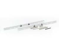 Aluminum Upper & Lower Fan Mounting Brackets For Shrouded Dual 11" Fan Installation on 1967-74 AMC Downflow Radiator