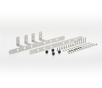 Aluminum Vertical-style Fan Mounting Brackets For Shrouded Dual 11" Fan Installation on 1964-67 GTO Tall Downflow Radiator