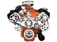 BB-Chrysler/HEMI Tru Trac Serpentine Belt System with Power Steering, with A/C 1966-Up 426ci Street HEMI