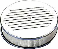 Round Billet Aluminum Air Cleaner 10" Ball Milled Top