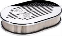 Oval Air Cleaner - Small Checkered Flag