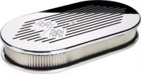 Oval Air Cleaner - Large Checkered Flag