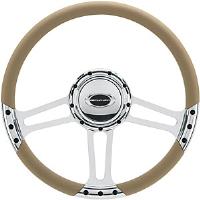 14" Steering Wheel "Draft" pattern - Polished