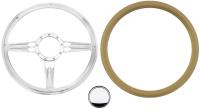 15 1/2 in. HollowPoint Series Steering Wheel Kit - Tan Leather