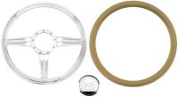15 1/2 in. HollowPoint Series Steering Wheel Kit - Tan Leather