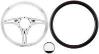 15 1/2 in. Stealth Series Steering Wheel Kit - Black Leather