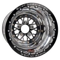 COMP 8 Double-Beadlock Wheel, Size: 16" x 16", Bolt Pattern: 5" x 4.75", Offset: 61 mm [Black Finish]