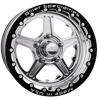 BRSB23510L6155 Single-Beadlock Street Lite Wheel [Size: 15" x 10"] Finish: Black