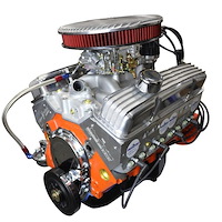 BP38318CTCV GM Compatible Small Block Chevy Low Profile 383 ci. Base Dressed Carbureted Crate Engine [436 HP]