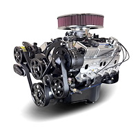 BP38318MPFIKB GM Small Block Compatible 383 ci. Multi-Port Fuel Injected Crate Engine w/Black Pulley Kit