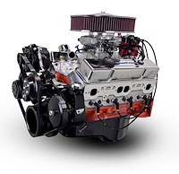 BP4002CTFDK GM Compatible Small Block Chevy 400 ci. Deluxe Dressed Fuel Injected Crate Engine w/Black Pulley Kit  [500 HP]