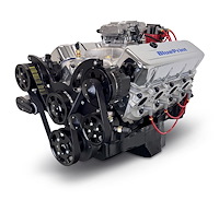 BP4967CTFKB GM Compatible Big Block Chevy 496 ci. Deluxe Dressed Fuel Injected Crate Engine w/Black Pulley Kit [600 HP]