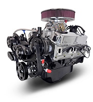BPC4085CTCKB Chrysler Small Block Compatible 408 ci. Stroker Deluxe Dressed Engine w/Black Pulley Kit  [465 HP]
