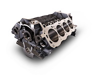 BPP12110338 Small Block Ford Bare Block, 4 in. Bore, 9.500 in. Deck, Cleveland Cast Mains [1-Piece Rear Main]