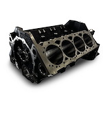 BPP12110347 Small Block Chevy Bare Block, 4 in. Bore, 9.025 in. Deck, 350 Billet Mains [2-Piece Rear Main]