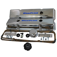 BPP9518 Valve Cover Kit for Small Block Chevy Engines [Chrome]
