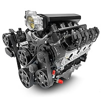 PSLS42751CTFKB GM LS 427 ci. (7.0L) ProSeries Base Dressed Engine w/LS3 Fabricated Aluminum Intake & Black Pulley Kit [600 HP]