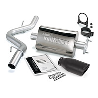 Monster Cat-Back Exhaust System, Black Tip for 2004-2006 Jeep Wrangler TJ/LJ 4.0L
