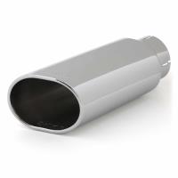 Stainless Steel Exhaust Tip Doublewall Oval Angle Cut