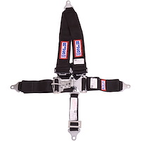 5-Point Latch and Link Racing Harness Black