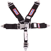 5-Point Latch and Link Racing Harness Black