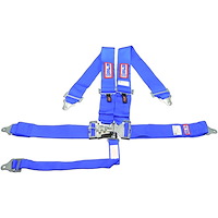 5-Point Latch and Link Racing Harness Blue