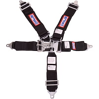 5-Point Latch and Link Racing Harness Black