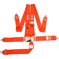 5-Point Latch and Link Racing Harness Red