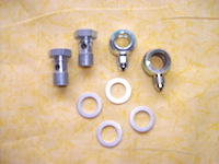 AU-2300 Brake Fitting Banjo Bolts (Pair) 12mm X 1.0 & Crush Washers