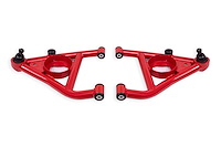 AAL316R Front Lower A-Arms for 1967-1969 GM F-Body, 1968-1974 GM X-Body w/Rearward Bump Stops [Red Powder Coat]
