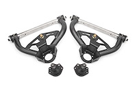AAU461H Upper Control Arms w/Delrin Bushings & Std. Ball Joints for Select 1978-1987 GM Cars (Black Hammertone)