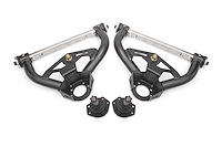 AAU462H Upper Control Arms w/Delrin Bushing & 1/2 in. Taller Ball Joints for Select 1978-1987 GM Cars (Black Hammertone)