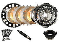 1848014-D3 Full Race Triple-Disc Clutch Kit for Honda H Series, 184 mm Ceramic, Dual Diaphragm, w/Flywheel