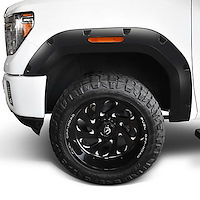 Pocket Style Front Fender Flares GMC Sierra 2500HD/3500HD - Matte Black Smooth Finish