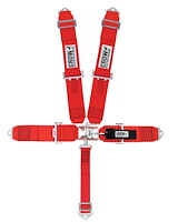 11002BP 5-Point Latch and Link V-Harness Safety Harness [50 in., Red]