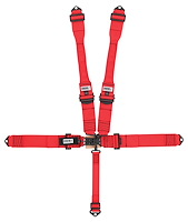 11002PRB Latch and Link Harness [5-Point, 3 in Belts, 50 in Length, Pull-Down, Dog Bone, Aluminum Adjusters, Black Hardware]
