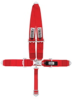 11022ADB-Q Racing Harness [5-Point, 3 in., Latch and Link, Pull-Down, Red, Bolt-In]