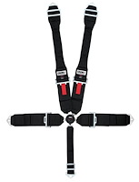 11104DB Kamlock Harness [5-Point, 3 in Belts, 50 in Length, Pull-Down, Dog Bone, Individual, Bolt-In, Black]
