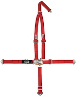 11174A Kamlock Harness [5-Point, 2 in Belts, Pull-Up, Quarter Midget/Junior Dragster, Bolt-In, Black]