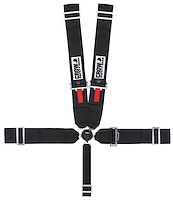 20064DBA 5-Point Kam Lock Individual Dog Bone Harness Safety Harness for Sprint Car Racing [3 in., Black]