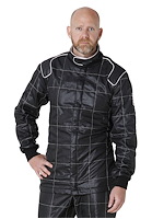 28004L RAVEN Lightweight Quilted Double-Layer Nomex Jacket [Small, Black, Knit Interior, SFI 3.2A/5]